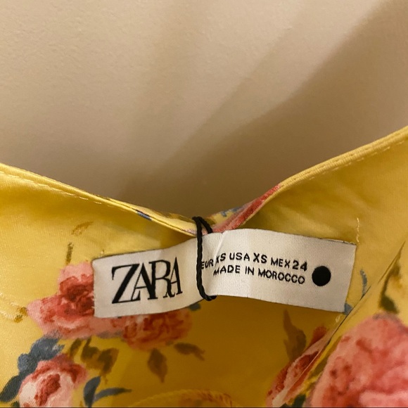 Zara Dresses Zara Draped Floral Print Dress Poshmark